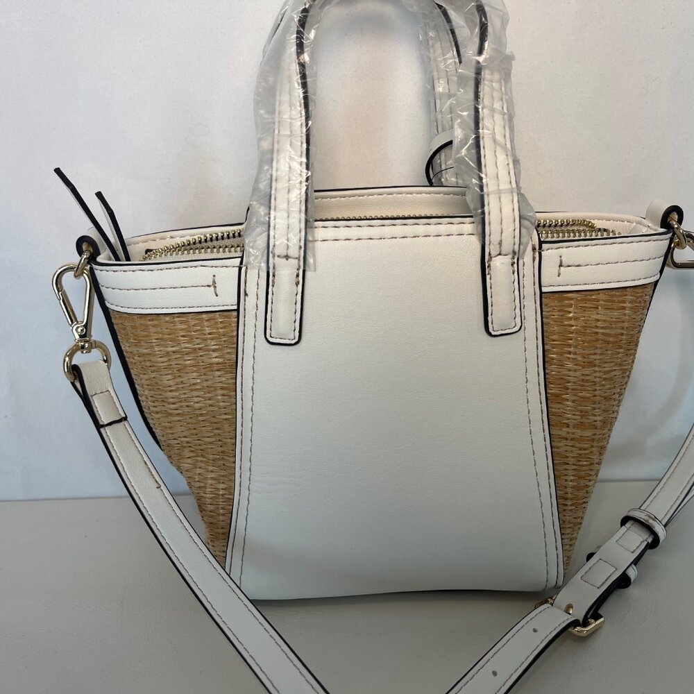 Nine West Janae Mini Elite Tote – NWT, Woven Colorblock, Gold Hardware - Picture 5 of 8